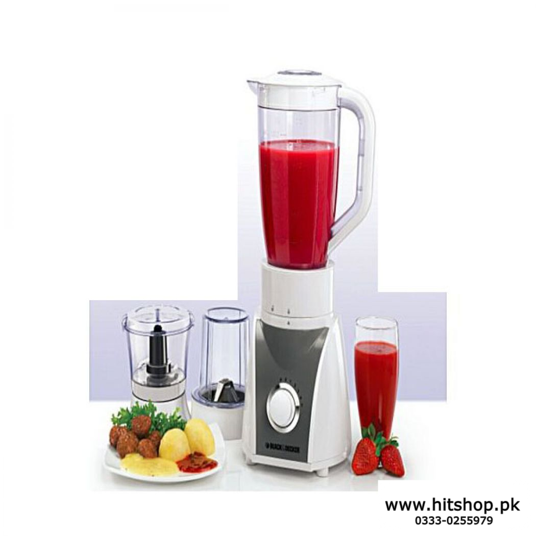 Black Nd Decker 500W Blender Grinder And Mincer Mill White